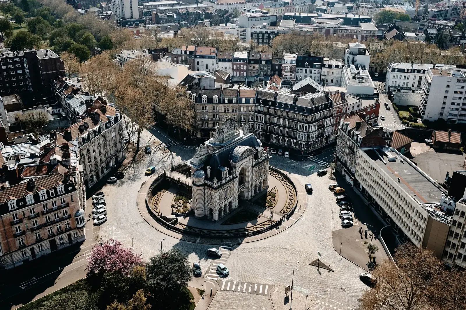 Vue aérienne du centre de Lille